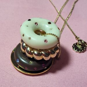 Sweet Treats Donut Stack Necklace Q-pot Pendant Costume Jewelry Kawaii Lolita